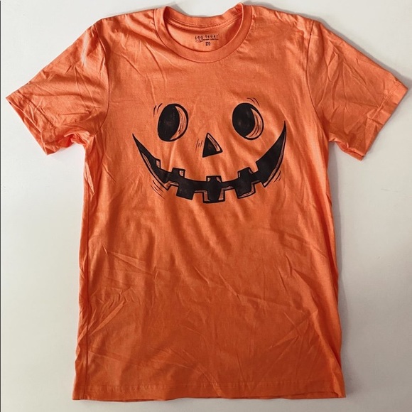 Orange Jack-O-Lantern face tee - Picture 3 of 4